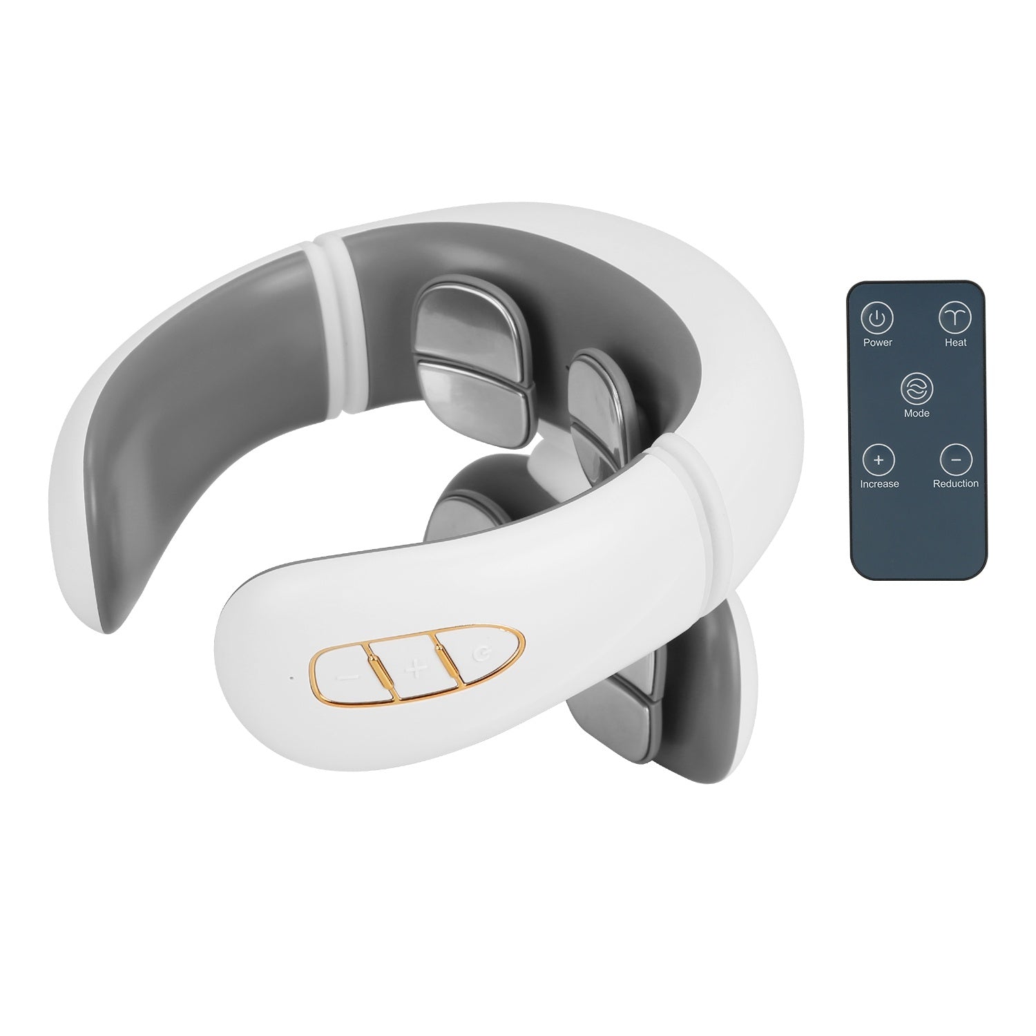 NovaSkin™ EMS Neck Massager – Cordless Heating & 6 Modes, 15 Intensity Levels + Remote