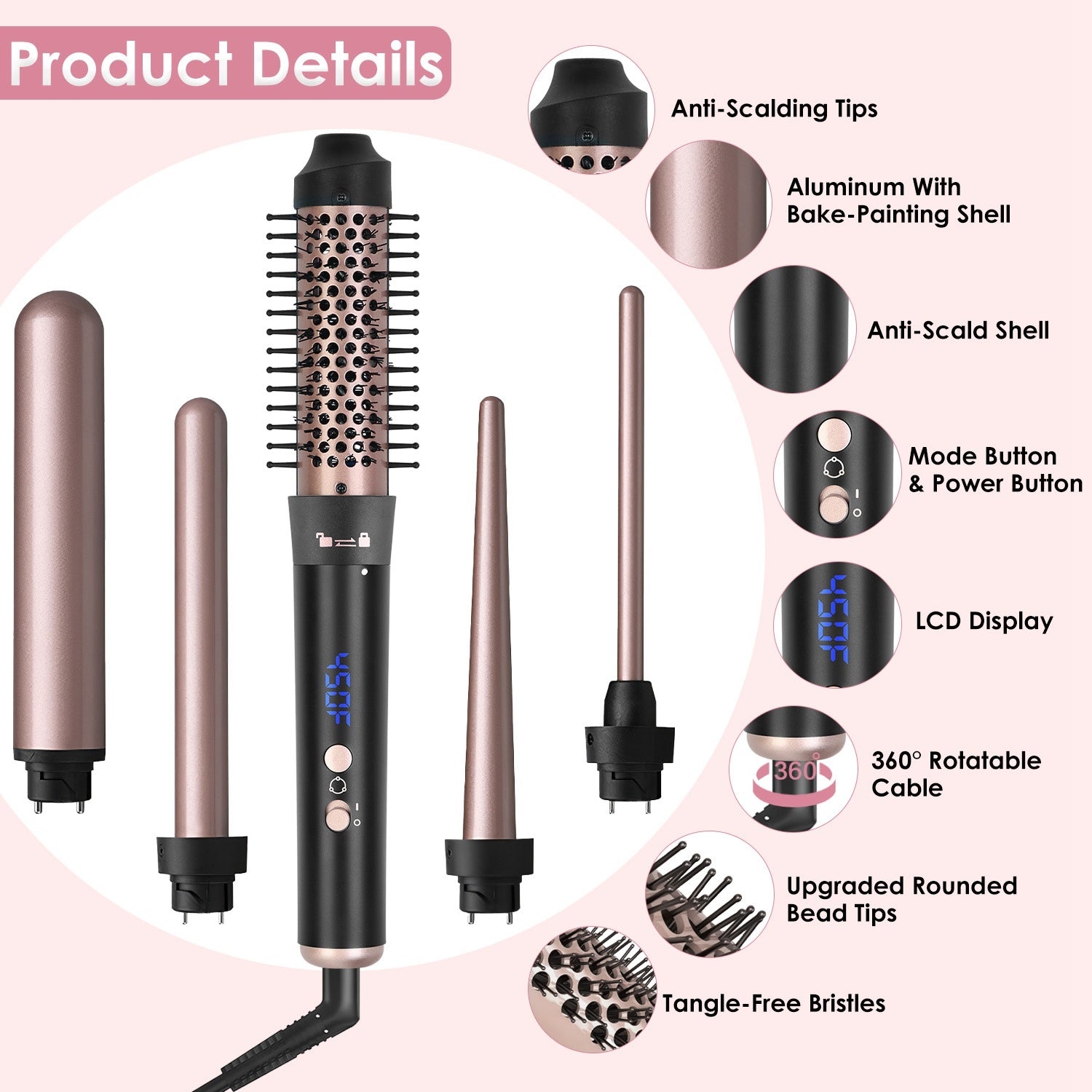 Novaskin™️ 5-in-1 Pro Curl & Style Hair Brush