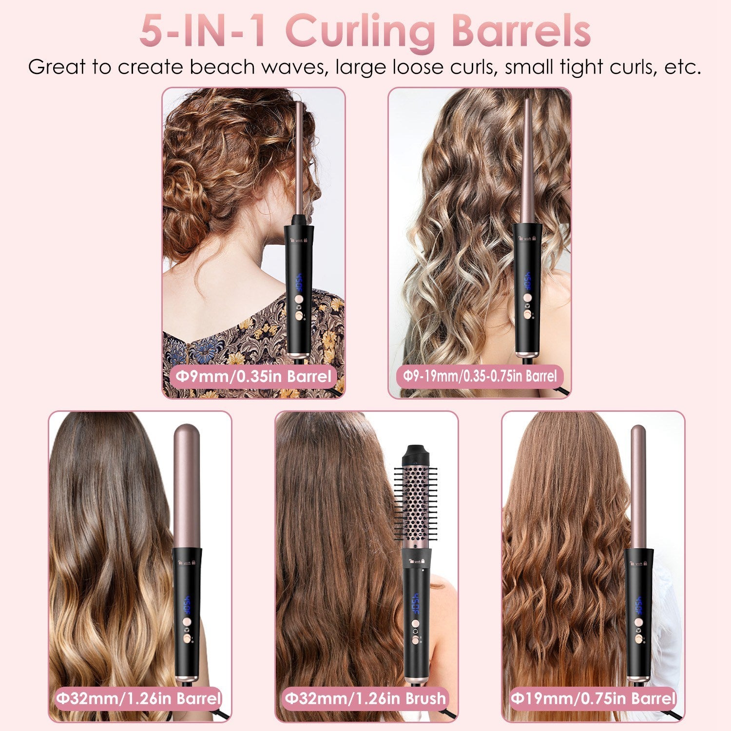 Novaskin™️ 5-in-1 Pro Curl & Style Hair Brush