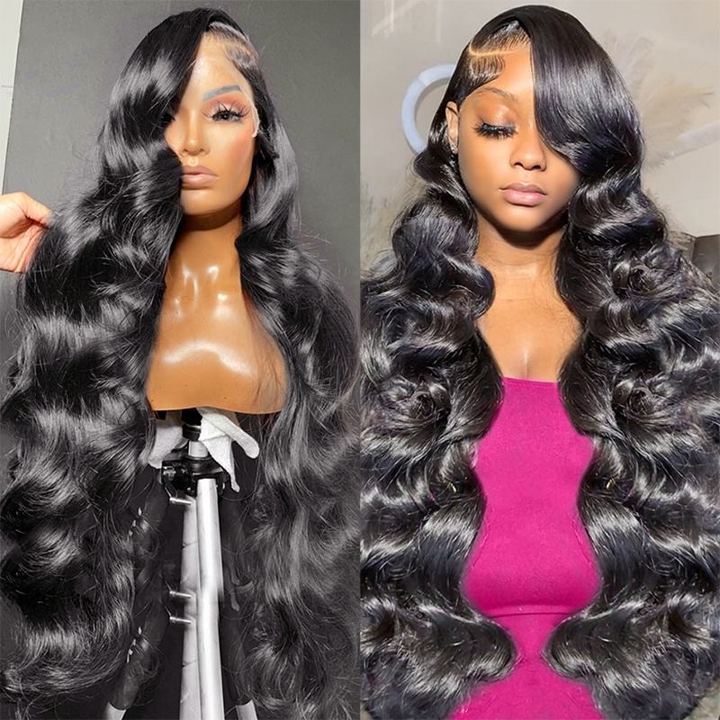 NovaSkin™ Body Wave Human Hair Wig – HD Lace Front, Glueless & Natural